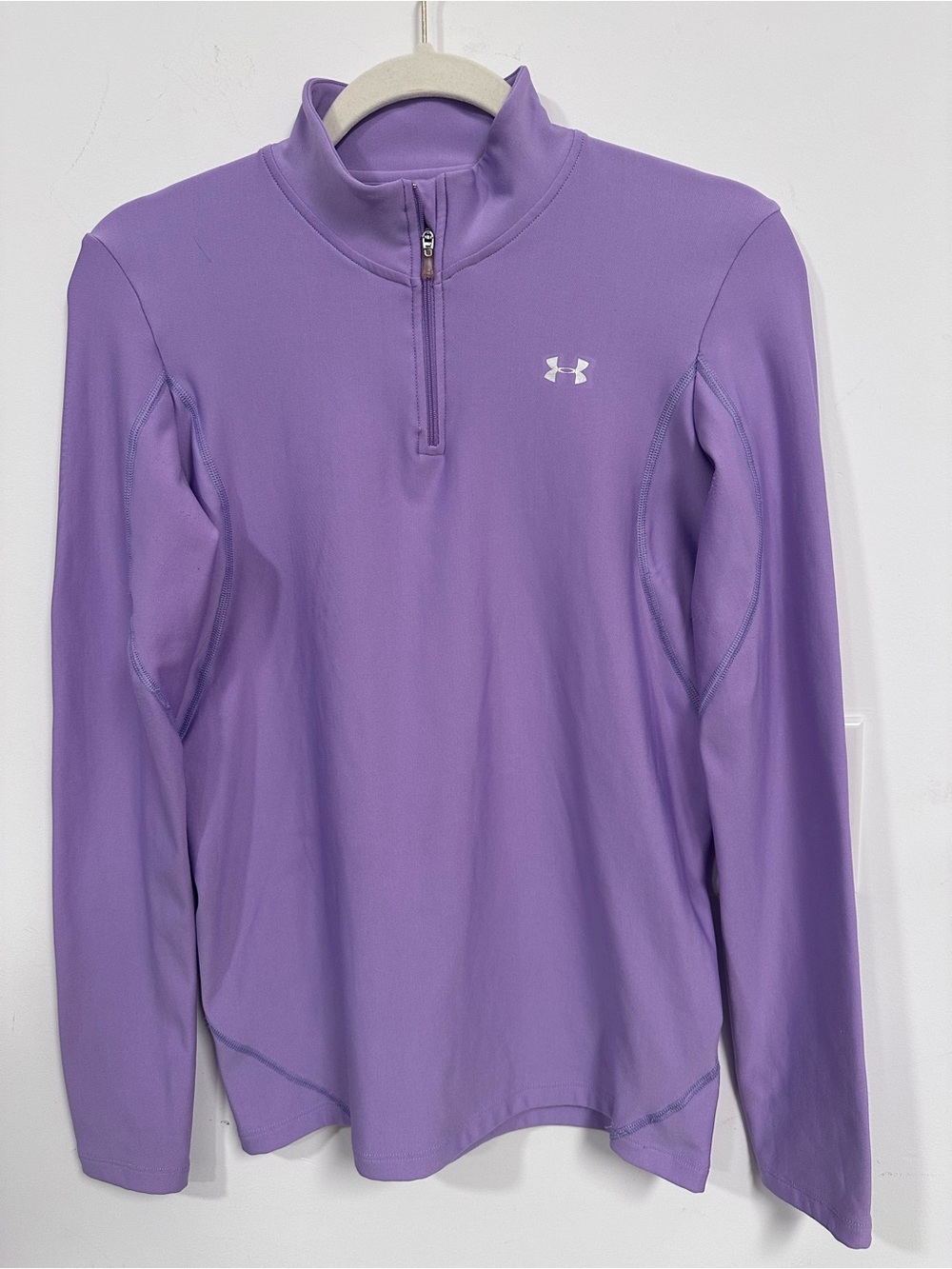 Under Armour Lavender ColdGear Quarter-Zip Training Top